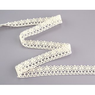 Spitzenband CREME Ivory Baumwollspitze 15 mm