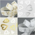 Golden Silver Hearts Dekoband