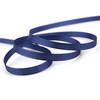 Dekoband TAFTBAND 50 m x 8 mm DUNKELBLAU Blau...
