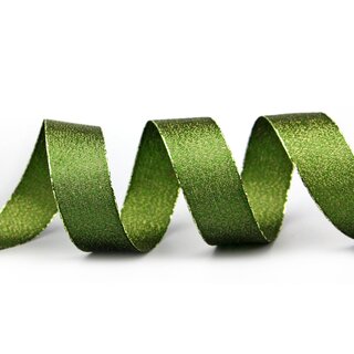 VIENNA 3 m x 25 mm GRN GOLD Metallik Dekoband mit Lurex Brokat Geschenkband Schleifenband mit Glanz
