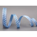 Dekoband PUNKTE HELLBLAU / HIMMELBLAU / WEISS 20 m x 15...