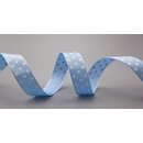 Dekoband PUNKTE HELLBLAU / HIMMELBLAU / WEISS 3 m x 25 mm...