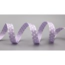 Dekoband PUNKTE FLIEDER / LAVENDEL / WEISS (HELL)  3 m x...