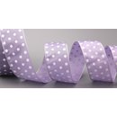 Dekoband PUNKTE FLIEDER / LAVENDEL / WEISS (HELL)  3 m x...