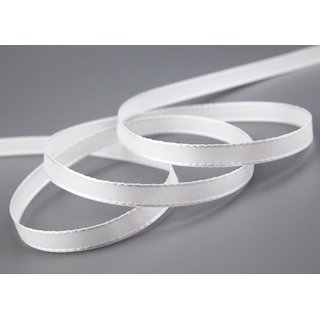 Dekoband TAFTBAND 3 m x 8 mm WEISS Geschenkband Stoffband...