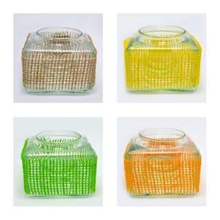 3 m x 4 cm Juteband NATUR Dekoband St�ck Gitterband Geschenkband nachhaltig 