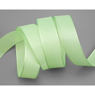 Dekoband TAFTBAND 3 m x 25 mm LINDGRÜN Pastellgrün Grün...