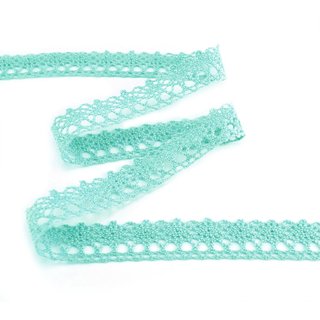 Spitzenband Emilia MINT Baumwollspitze 1 m x 15 mm...