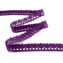 Spitzenband Emilia Violett Pflaume Baumwollspitze 1 m x...