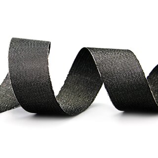 VIENNA 3 m x 40 mm SCHWARZ SILBER Metallik Dekoband mit Lurex Brokat Geschenkband Schleifenband mit Glanz