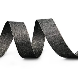 VIENNA 3 m x 25 mm SCHWARZ SILBER Metallik Dekoband mit Lurex Brokat Geschenkband Schleifenband mit Glanz