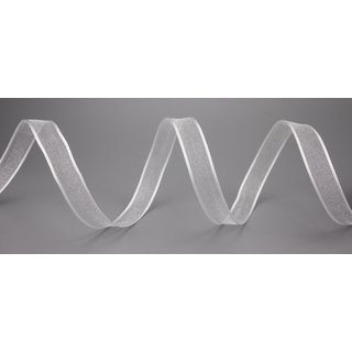 3 m x 15 mm Dekoband CHIFFON WEISS transparent...