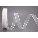 20 m x 15 mm Dekoband CHIFFON WEISS transparent...