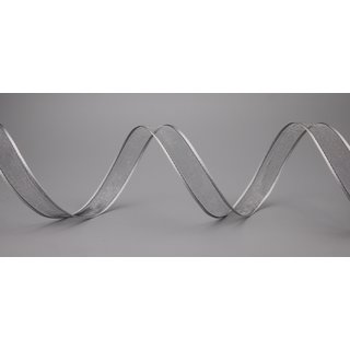 3 m x 15 mm Dekoband CHIFFON GRAU transparent...