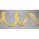 20 m x 15 mm Dekoband CHIFFON GELB transparent...