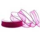 3 m x 25 mm Dekoband CHIFFON PINK transparent...