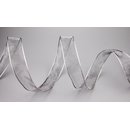 3 m x 25 mm Dekoband CHIFFON GRAU transparent...