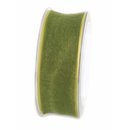 20 m x 25 mm Dekoband CHIFFON OLIV Lindgrn Grn...