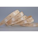 Dekoband LET IT SNOW in BEIGE 3 m x 15 mm Weihnachten...