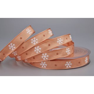 Dekoband LET IT SNOW in APRICOT 20 m x 15 mm Weihnachten...