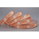 Dekoband LET IT SNOW in APRICOT 20 m x 15 mm Weihnachten...