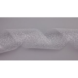 Dekoband ?Magic Lace? SILBER 3 m x 72 mm transparent metallisch Geschenkband