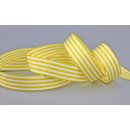 Dekoband STRIPES in GELB / WEISS 25 m x 9 mm Geschenkband...