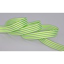 Dekoband STRIPES in GRN / WEISS 3 m x 9 mm Geschenkband...