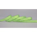 Dekoband STRIPES in GRN / WEISS 25 m x 9 mm Geschenkband...