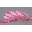 Dekoband STRIPES in ROSA / WEISS 25 m x 9 mm Geschenkband...
