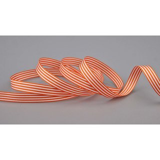 Dekoband STRIPES in ORANGE / WEISS 3 m x 16 mm...