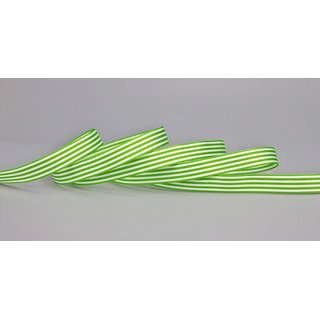 Dekoband STRIPES in GRÜN / WEISS 3 m x 16 mm Geschenkband...