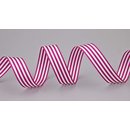 Dekoband STRIPES in PINK / WEISS 3 m x 16 mm Geschenkband...