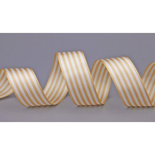 Dekoband STRIPES in BEIGE / WEISS 3 m x 25 mm...