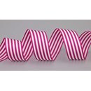 Dekoband STRIPES in PINK / WEISS 3 m x 25 mm Geschenkband...