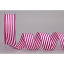 Dekoband STRIPES in PINK / WEISS 25 m x 25 mm...