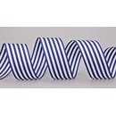 Dekoband STRIPES in BLAU / WEISS 3 m x 25 mm Geschenkband...