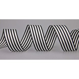 Dekoband STRIPES in SCHWARZ / WEISS 3 m x 25 mm...
