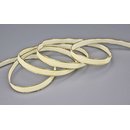 Samtband CREME mit Goldkante; 9 mm breit, Meterware