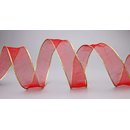 Chiffonband ROT mit GOLDKANTE 3 m x 25 mm |...