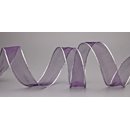 Chiffonband LILA mit SILBERKANTE 3 m x 25 mm |...