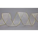 Chiffonband CREME mit GOLDKANTE 3 m x 40 mm |...