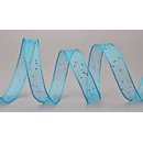 3 m x 15 mm Dekoband GLITZER TRKIS Geschenkband glnzend...