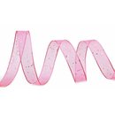 3 m x 15 mm Dekoband GLITZER ROSA Geschenkband glnzend...