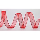 3 m x 15 mm Dekoband GLITZER ROT Geschenkband glnzend...
