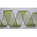 3 m x 40 mm Dekoband GLITZER GRN Geschenkband glnzend...