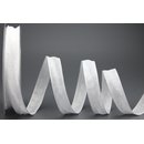 20 m x 15 mm Dekoband OLIVER WEISS (101) Stoffband mit...