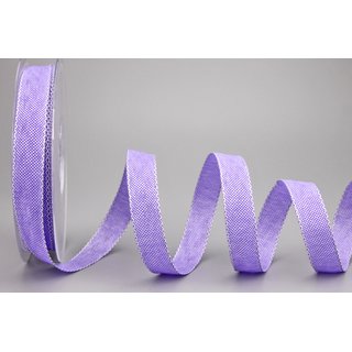 20 m x 15 mm Dekoband OLIVER FLIEDER Lavendel (114) Stoffband mit Drahtkanten Schleifenband Nordstil Geschenkband
