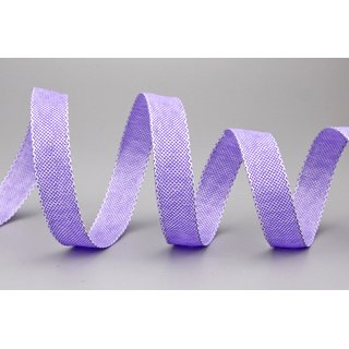20 m x 15 mm Dekoband OLIVER FLIEDER Lavendel (114) Stoffband mit Drahtkanten Schleifenband Nordstil Geschenkband