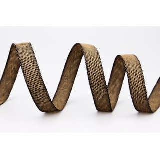 3 m x 15 mm Dekoband OLIVER BRAUN Karamell (249) Stoffband mit Drahtkanten Schleifenband Nordstil Geschenkband
